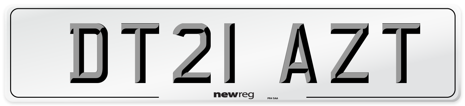 DT21 AZT Number Plate from New Reg